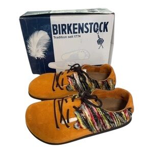 Birkenstock Montana Shoes Mens Size 12 Suede Knit Casual Comfort Orange Regular